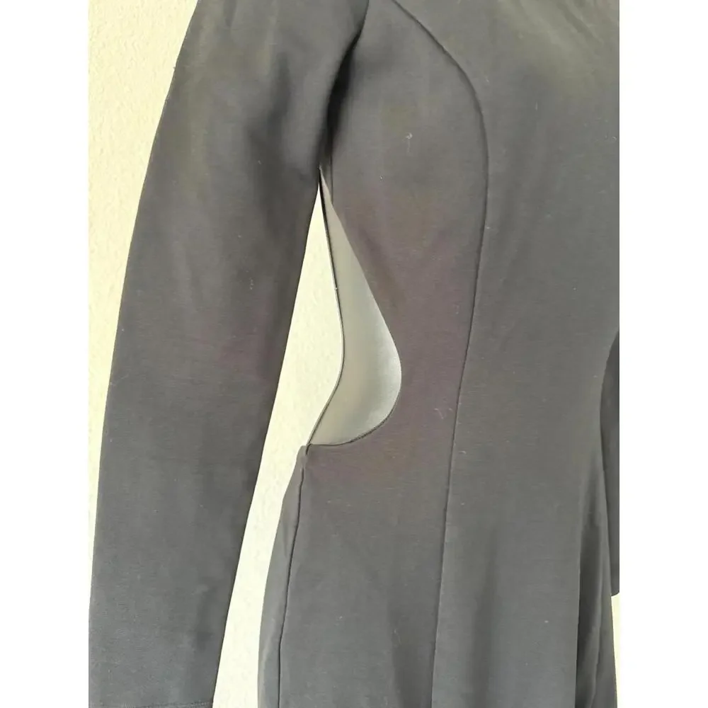 Nicholas Zaire Open Back Long Sleeve Jersey Maxi Dress w/ Slit - Sz 2 - Picture 5 of 15